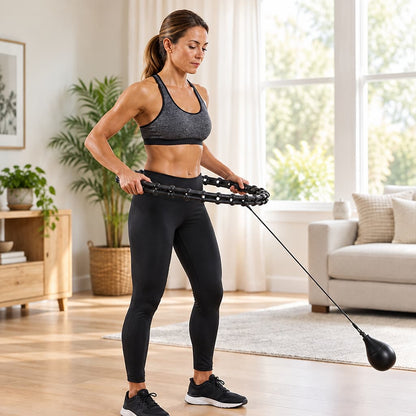 Cerceau fitness lesté ajusté autour de la taille