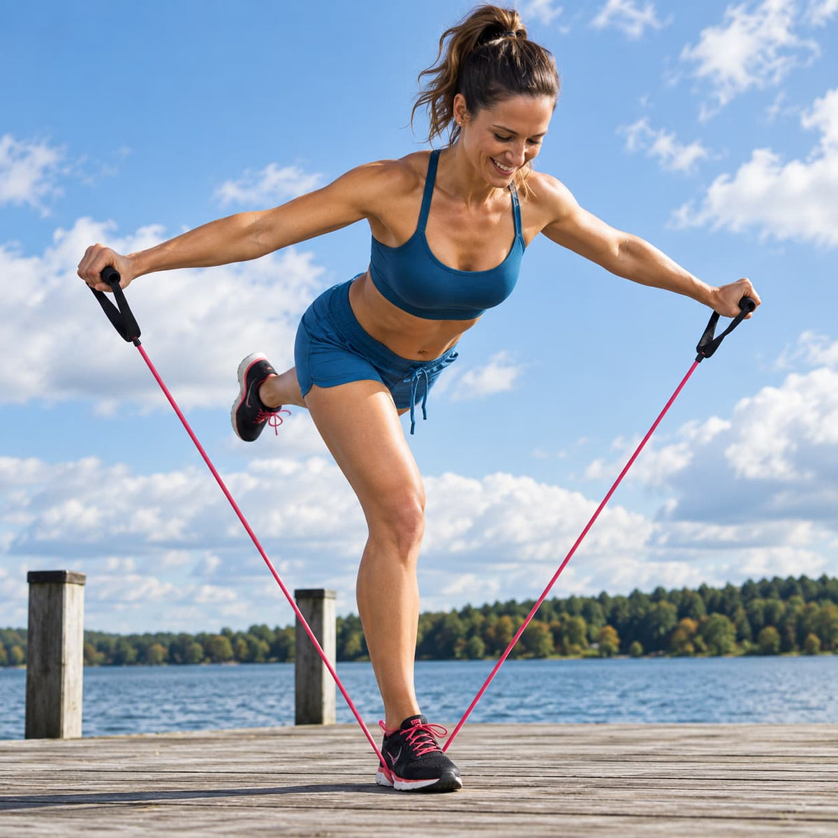 Élastique musculation Élan femme résistance extérieur