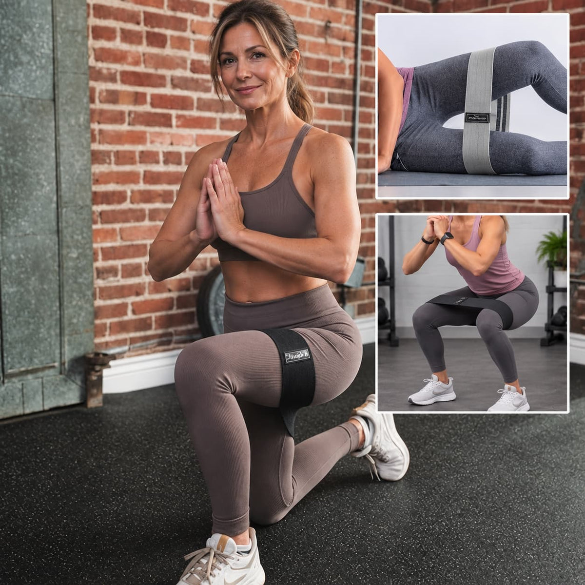 elastique musculation femme fente et squat