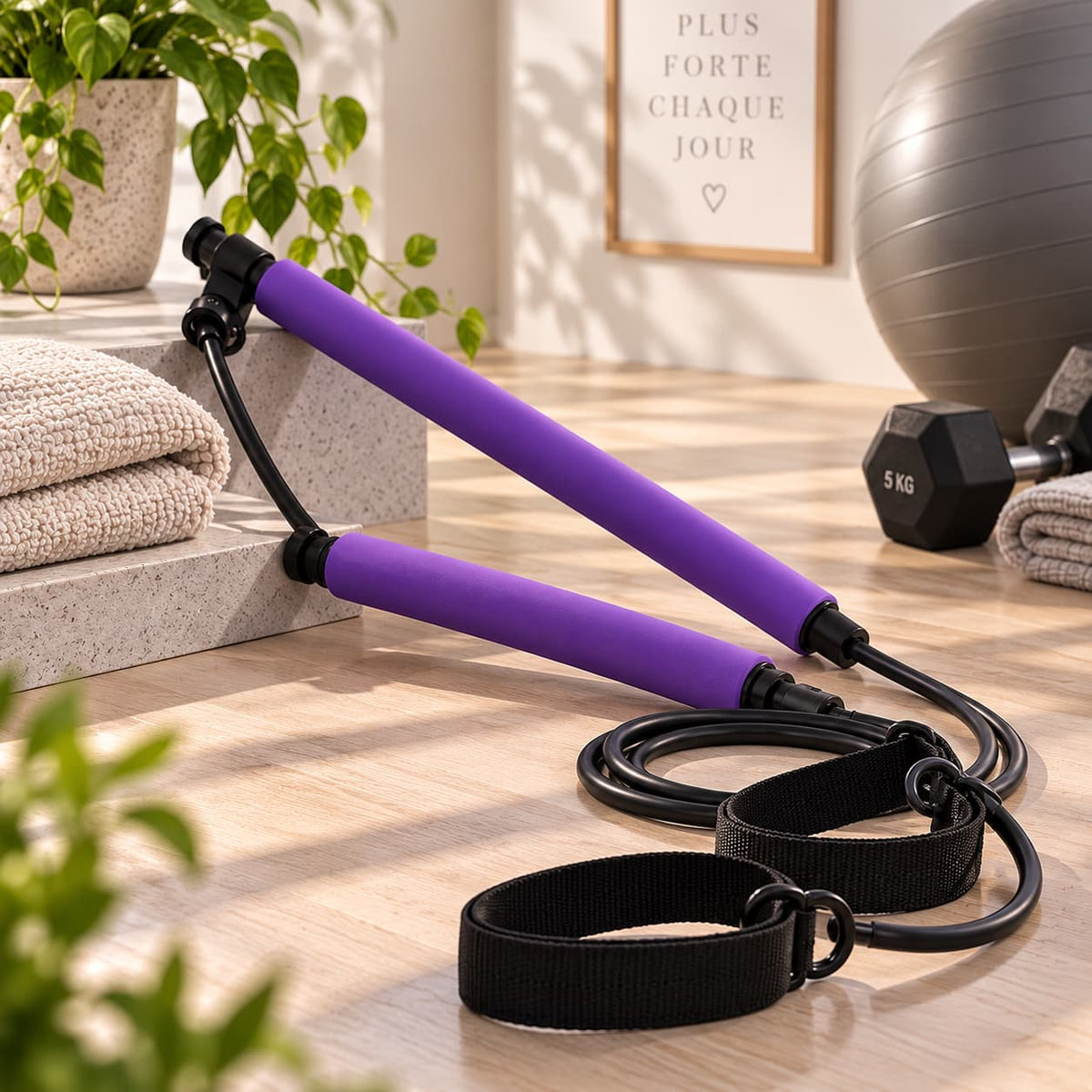 elastique musculation pilara violet